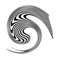 wave curve pattern on wall.Optical illusion striped wrapped background vector design.illusion striped wrapped background.Vintage perforated texture.Interference illusion moire pattern. wave curve .