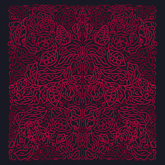 Cocoa abstract art deco pattern Line decor Vector