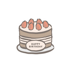 バースデー　ケーキ　イラスト
