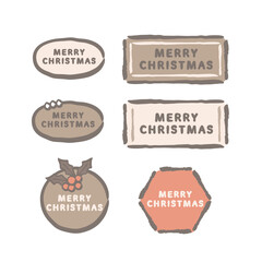 クリスマス　デコレーション　プレート　イラスト　セット