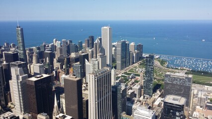 Fototapeta na wymiar Chicago Views from Willis Tower