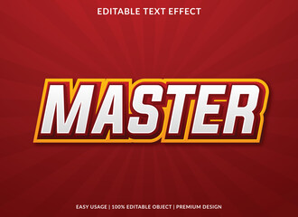 master text effect template with abstract background style use for business logo and brand