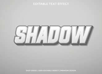 shadow text effect template with abstract background style use for business logo and brand