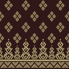 Ethnic pattern traditional design Aztec Indonesian Asian African vector seamless pattern beautiful for fabric sarong curtain carpets geometric shape