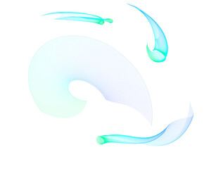 Obraz premium simple colorful fractal grapich overlay PNG