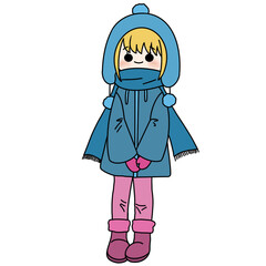winter dress illustration