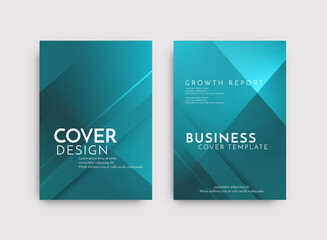 Modern brochure template geometric design set