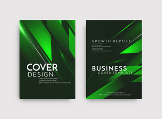 Modern brochure template geometric design set