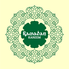 Vector ramadan kareem writing for greeting to muslim people