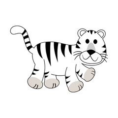 Vector illustration of a tiger
