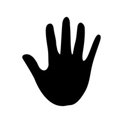 Vector silhouette of a palm