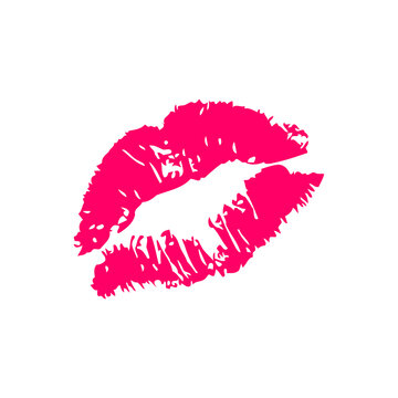 Vector illustration of pink lips