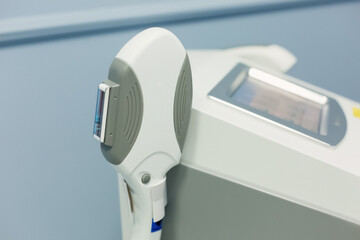 Medical beauty laser cosmetology procedure. Woman skincare technology. Hair removal.