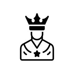 Black solid icon for noble