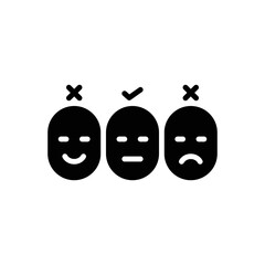 Black solid icon for affecting