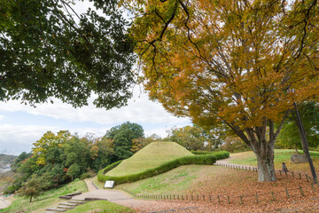 秋の高松塚古墳