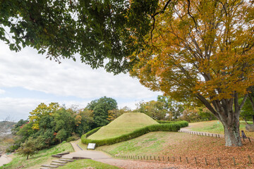 秋の高松塚古墳