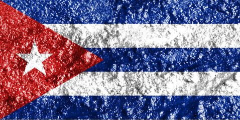 Cuban flag closeup