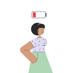 Concept of depression, burnout, bad mood