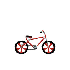 Fototapeta premium Stylized cartoon bike