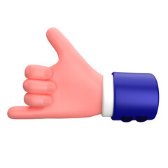 Businessman call hand gesture sign 3d illustration