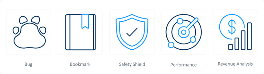 bug, bookmark, safety shield