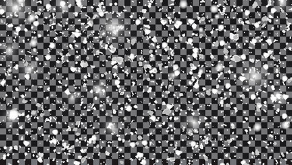 Falling snow. Snowstorm and blizzard. Snowflakes isolated on transparent background. Isolated Snowfall Overlay CS6 Vector