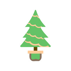 Christmas tree on a white background	