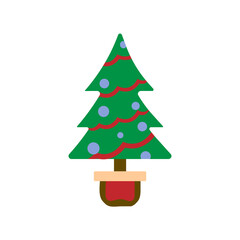 Christmas tree on a white background	