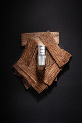 White Musk small bottle with agarwood - obrazy, fototapety, plakaty