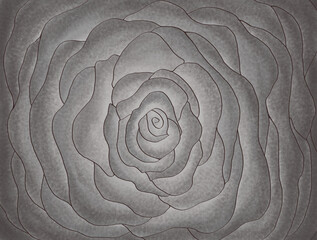 Black rose hole, Abstract hole tunnel drawing vector illustration.