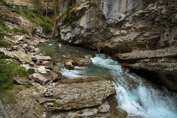 Hiking trail in Johnston Canyon in Banff National Park,Alberta,Canada,North America
