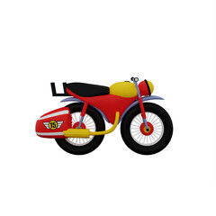 Stylized cartoon Motorcycle