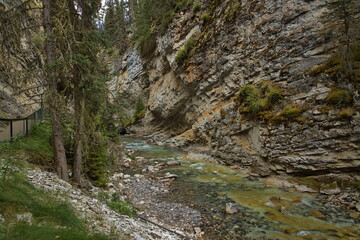 Hiking trail in Johnston Canyon in Banff National Park,Alberta,Canada,North America
