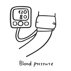Blood pressure. Medical concept. Outline vector icon.