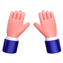 Businessman typing gesture 3d illustration