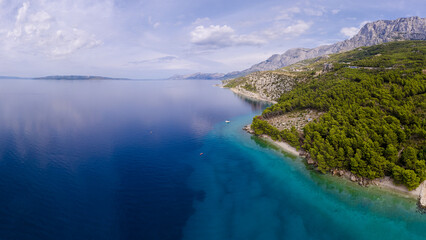 Fototapeta na wymiar Beautiful landscape in Croatia on the Adriatic Sea. Sunny Day.