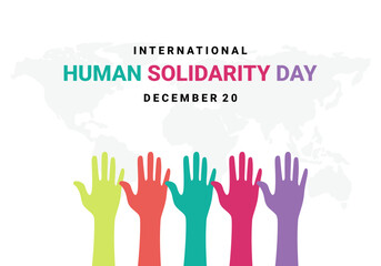 International human solidarity day background celebrated december 20.