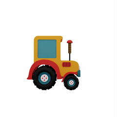 Fototapeta premium Cartoon tractor