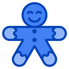gingerbreadman blue icon