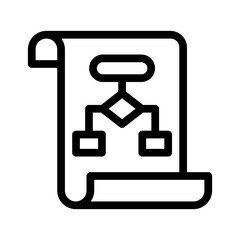 algorithm line icon illustration vector graphic