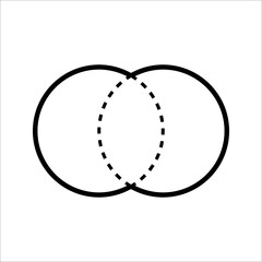 Crop icon. Simple flat crop sign. Vector illustration on white background.