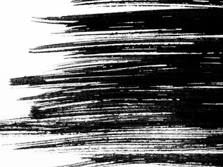 Black marks of watercolor paint. Aquarelle background texture