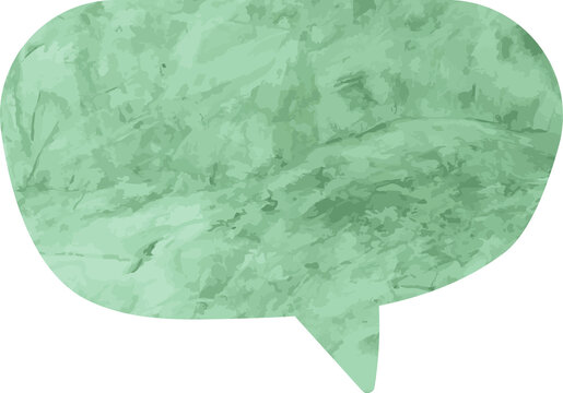 speech bubble paper watercolor