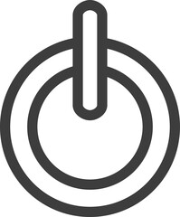 Power button thin line icon, Social icon set.