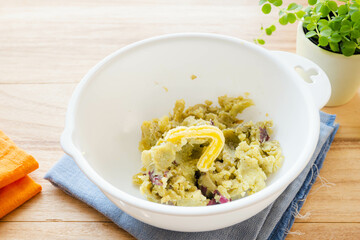 さつまいも餡作り