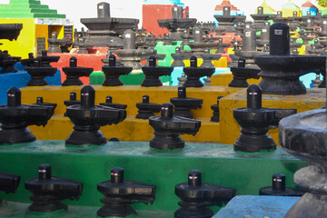 Shivalingas in Kotilingeshwara, Karnataka