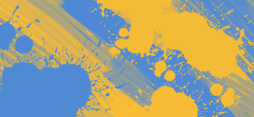 Abstract Blue Yellow paint Background. Vector illustration design