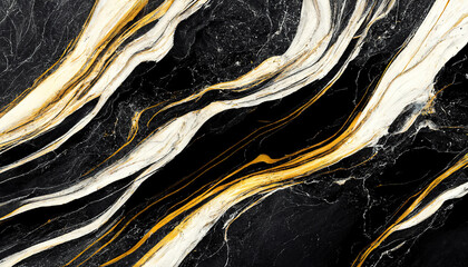 Gold and black luxurious marble textured background. Abstract design, 4k wallpaper