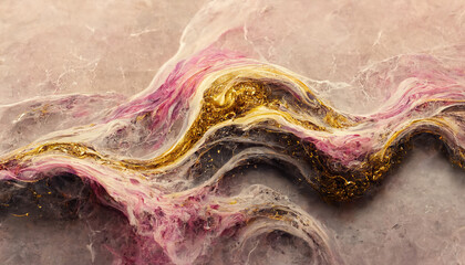 Gold and pink luxurious marble textured background. Abstract design, 4k wallpaper